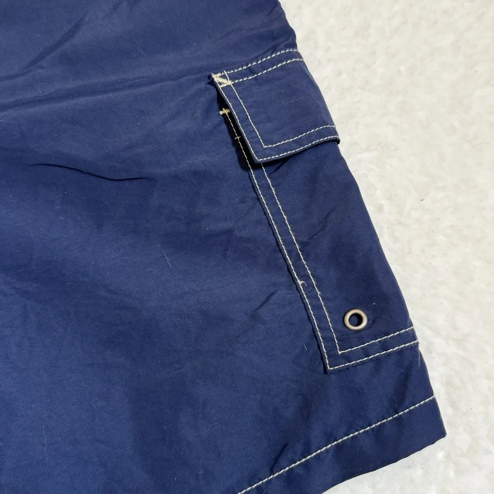 Polo Ralph Lauren Swim Shorts Mens M Lined Board Shorts Nylon Blue Solid